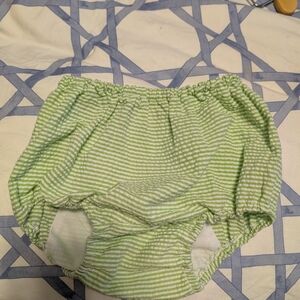 Green Striped Baby Bloomers
